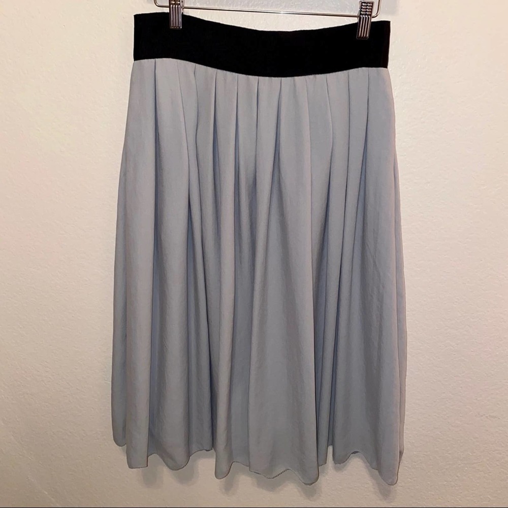 NWT H&M Mint Green Scalloped A-Line Scallop Hem Full High Waist Skirt Size 10